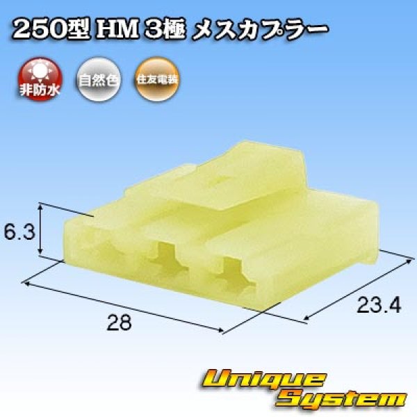 画像1: 住友電装 250型 HM 非防水 3極 メスカプラー (1)