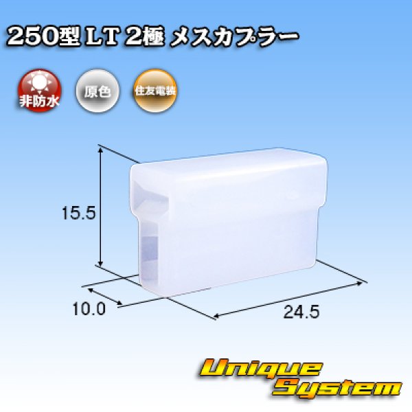 画像1: 住友電装 250型 LT 非防水 2極 メスカプラー (1)