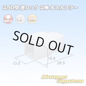 画像: 住友電装 250型 逆ロック 非防水 2極 オスカプラー (ブラケット無し)