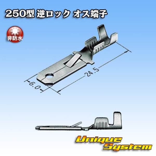 画像3: 住友電装 250型 逆ロックシリーズ用 非防水 オス端子 サイズ：M(0.5-2.0mm2) (3)