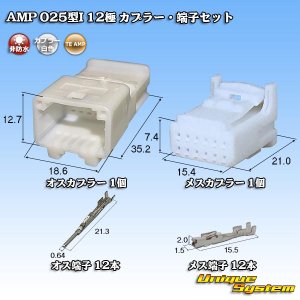 画像: タイコエレクトロニクス AMP 025型I 非防水 12極 カプラー・端子セット