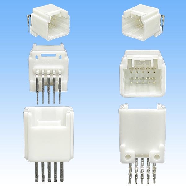 画像3: 東海理化 040III型 非防水 10極 オスカプラー (PCBタイプ ヘッダー) (3)