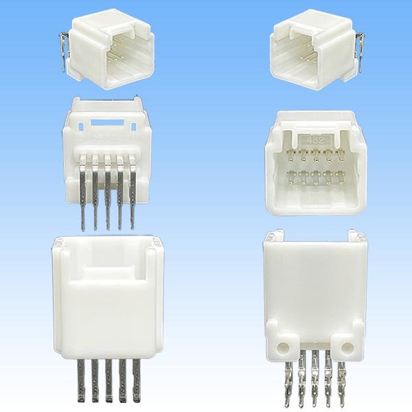 画像3: 東海理化 040III型 非防水 10極 オスカプラー (PCBタイプ ヘッダー) (3)