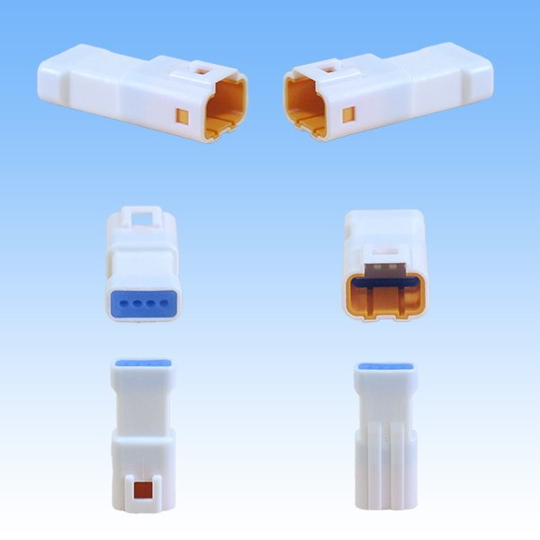 画像2: JST 日本圧着端子製造 025型 JWPF 防水 4極 オスカプラー・端子セット (タブハウジング) (2)