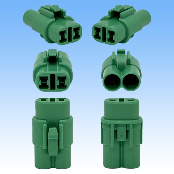 画像3: 住友電装 090型 MT 防水 2極 メスカプラー タイプ3(アームロック) 緑色 (3)