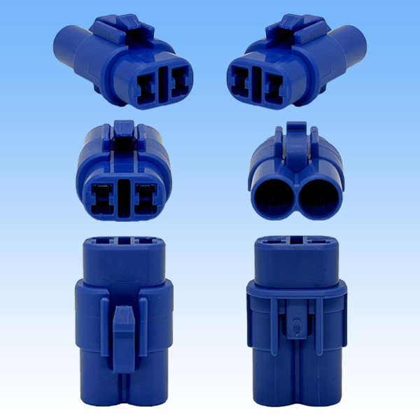画像3: 住友電装 090型 MT 防水 2極 メスカプラー タイプ3(アームロック) 青色 (3)
