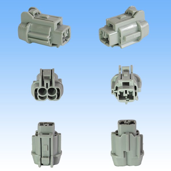 画像3: 住友電装 090型 RS 防水 2極 カプラー・端子セット 灰色 リテーナー付属 (3)