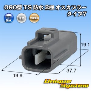 画像: 住友電装 090型 TS 防水 2極 オスカプラー タイプ7