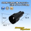 画像1: 住友電装 090型 TS 防水 3極 オスカプラー 三角タイプ タイプ3 黒色 (1)
