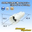 画像1: 住友電装 090型 TS 防水 3極 オスカプラー 三角タイプ タイプ3 白色 (1)