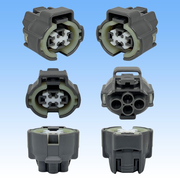 画像3: 住友電装 090型 TS 防水 4極 メスカプラー タイプ6 濃灰色 (3)