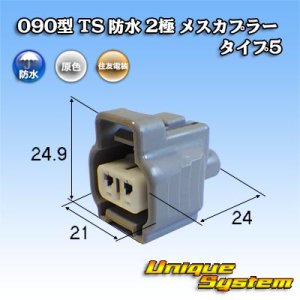 画像: 住友電装 090型 TS 防水 2極 メスカプラー タイプ5