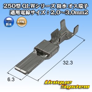 画像: 古河電工 250型 QLWシリーズ 防水 オス端子 適用電線サイズ：2.0〜3.0mm2