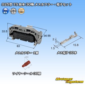 画像: 住友電装 025型 TS 防水 30極 メスカプラー・端子セット