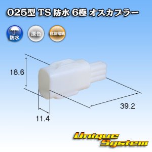 画像: 住友電装 025型 TS 防水 6極 オスカプラー タイプ1