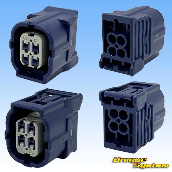 画像2: 住友電装 040型 HV/HVG 防水 4極 メスカプラー リテーナー付属 タイプ2 青色 (2)
