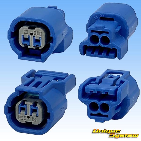 画像2: 住友電装 040型 HX 防水 2極 メスカプラー タイプ1 青色 リテーナー付属 (2)