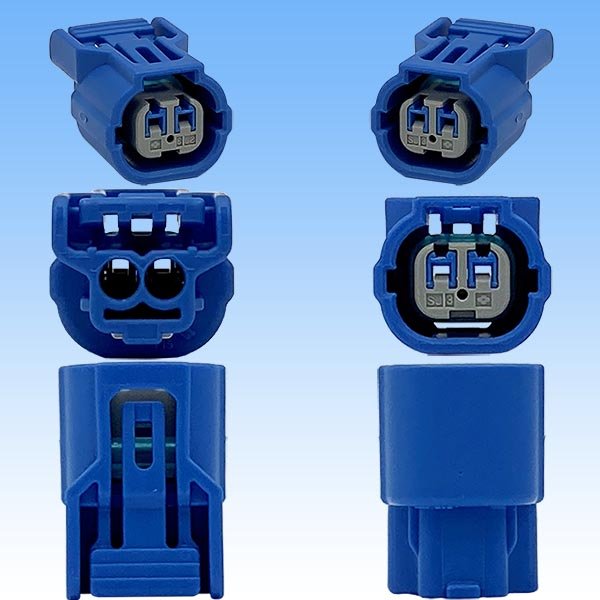 画像3: 住友電装 040型 HX 防水 2極 メスカプラー・端子セット リテーナー付属 タイプ1 青色 (3)