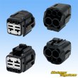 画像2: 住友電装 090+187型TS ハイブリッド 防水 5極 メスカプラー タイプ2 黒色 (090型TS 3極+187型TS 2極) (2)