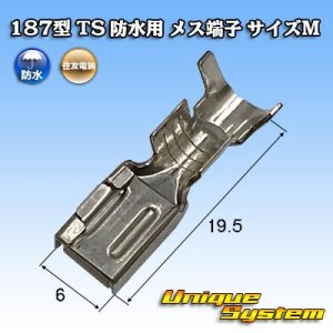 画像: 住友電装 187型 TS 防水用 メス端子 サイズ：M (0.5-1.25mm2)