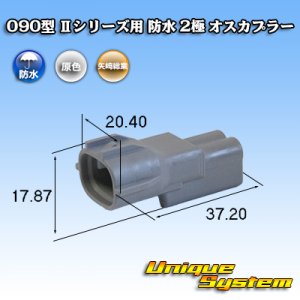 画像: 矢崎総業 090型II 防水 2極 オスカプラー タイプ1