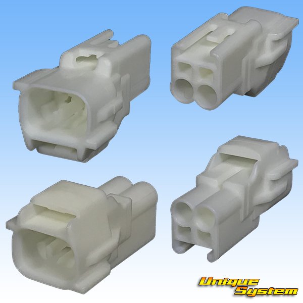画像2: 矢崎総業 090型II 防水 2極 オスカプラー・端子セット タイプ3 白色 (2)