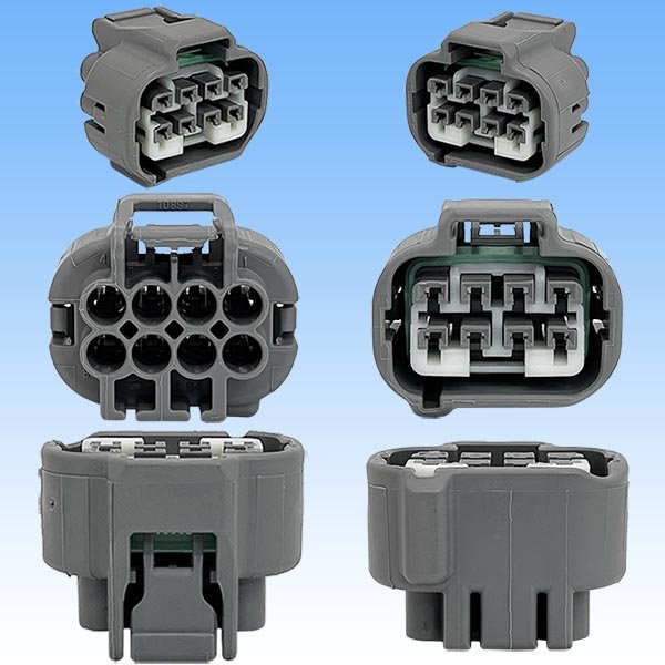 画像3: 矢崎総業 090型II 防水 8極 メスカプラー タイプ3 灰色 (3)