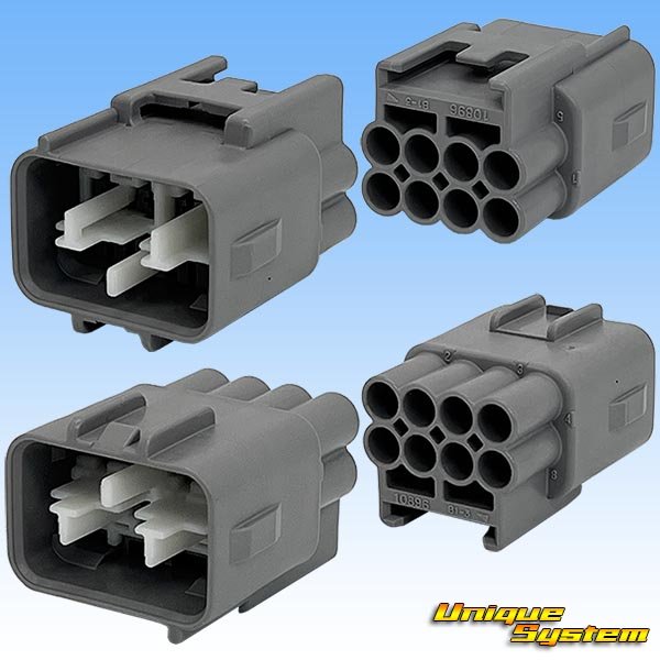 矢崎総業 090型II 防水 8極 カプラー・端子セット タイプ3 灰色