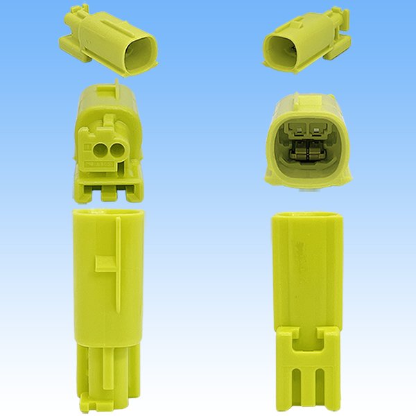 画像3: 矢崎総業 025型II 防水 2極 オスカプラー ・端子セット タイプ1 (3)