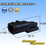 画像: 矢崎総業 025型 RH 防水 2極 オスカプラー タイプ1 黒色