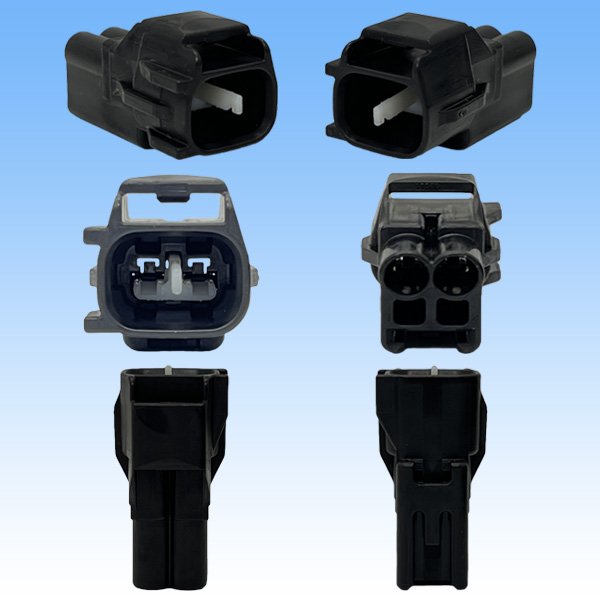 画像3: 矢崎総業 090型II 防水 2極 オスカプラー・端子セット タイプ11 黒色 (3)