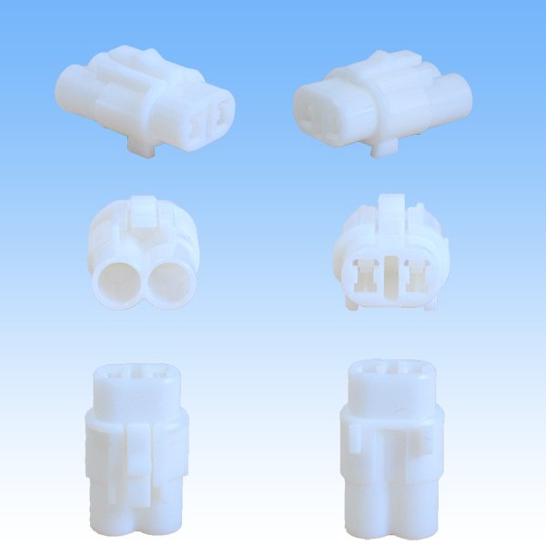 画像2: 住友電装 090型 MT 防水 2極 メスカプラー タイプ1(インターロック) 白色 (2)