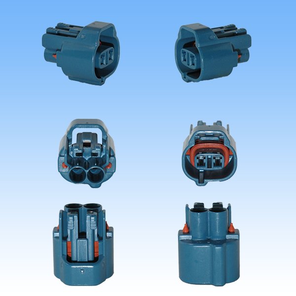 画像3: 住友電装 090型 MT 防水 2極 カプラー・端子セット タイプ2 青色 (3)