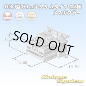 画像: 矢崎総業 030型 91コネクタ Aタイプ 非防水 12極 メスカプラー