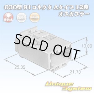 画像: 矢崎総業 030型 91コネクタ Aタイプ 非防水 12極 オスカプラー