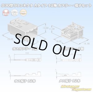 画像: 矢崎総業 030型 91コネクタ Aタイプ 非防水 12極 カプラー・端子セット