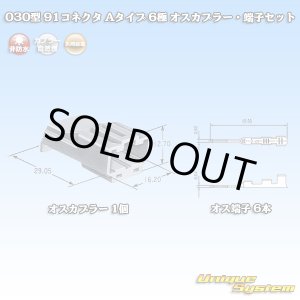 画像: 矢崎総業 030型 91コネクタ Aタイプ 非防水 6極 オスカプラー・端子セット