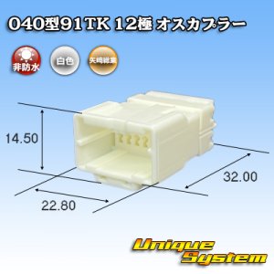 画像: 矢崎総業 040型91TK 非防水 12極 オスカプラー