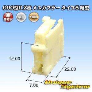 画像: 矢崎総業 090型II 非防水 2極 メスカプラー タイプ5 縦型