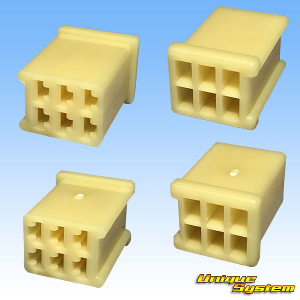 画像2: 矢崎総業 110型 ロック無し 非防水 6極 メスカプラー・端子セット (2)
