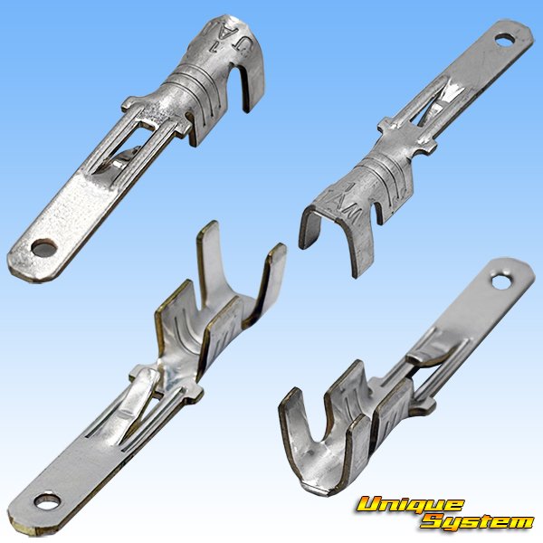 画像2: 矢崎総業 110型 ロック無しシリーズ用 非防水 オス端子 メッキ仕様 サイズ：M(0.5-1.25mm2) (2)