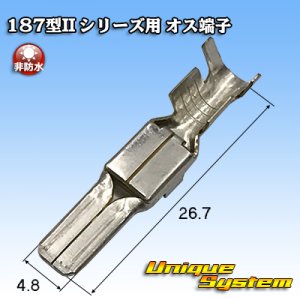 画像: 矢崎総業 187型II 非防水 シリーズ用 オス端子