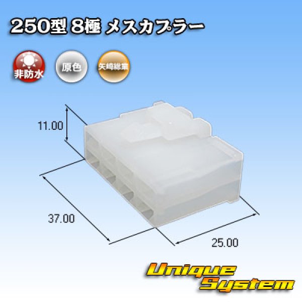 画像1: 矢崎総業 250型 CN(A) 非防水 8極 メスカプラー (1)