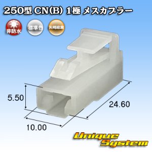 画像: 矢崎総業 250型 CN(B) 非防水 1極 メスカプラー