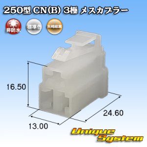 画像: 矢崎総業 250型 CN(B) 非防水 3極 メスカプラー
