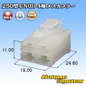 画像: 矢崎総業 250型 CN(B) 非防水 4極 メスカプラー