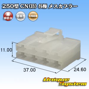画像: 矢崎総業 250型 CN(B) 非防水 8極 メスカプラー