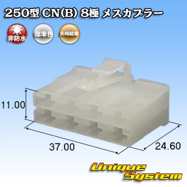 画像1: 矢崎総業 250型 CN(B) 非防水 8極 メスカプラー (1)