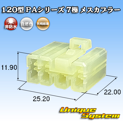 画像1: 矢崎総業 120型 PAシリーズ 非防水 7極 メスカプラー (1)
